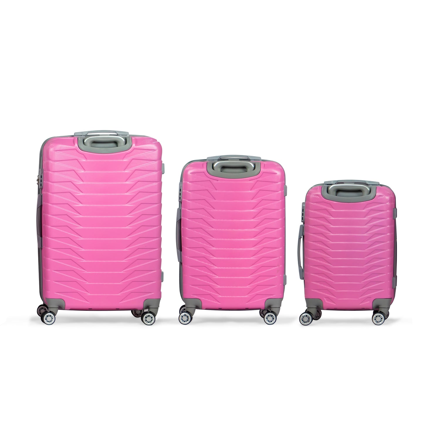 LOUVRE -Complete Luggage Set 3 Piece -ABS(Pink)