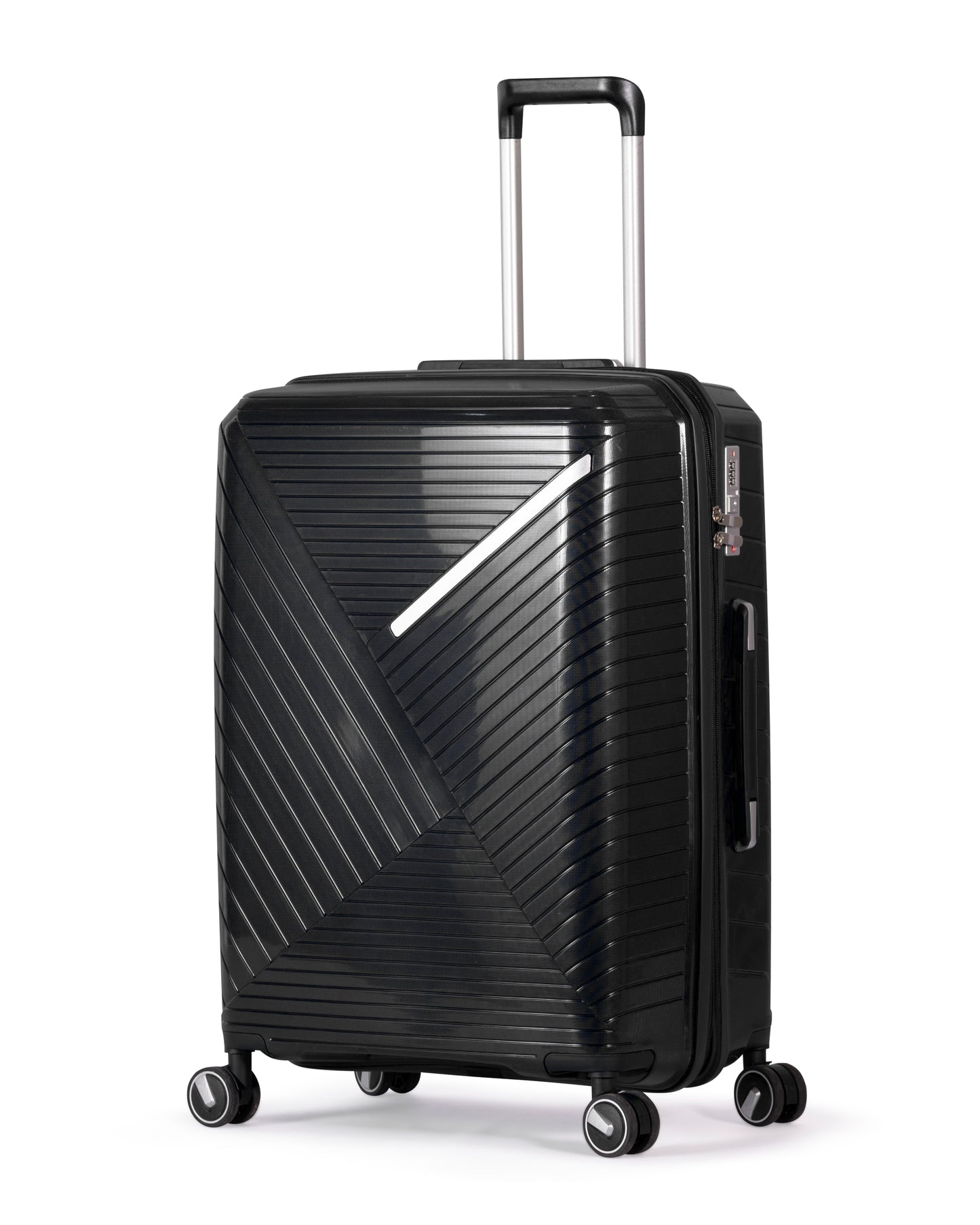 PYRAMID - Comlpete Luggage Set 3 Piece -UNBREAKABLE PP(Black)