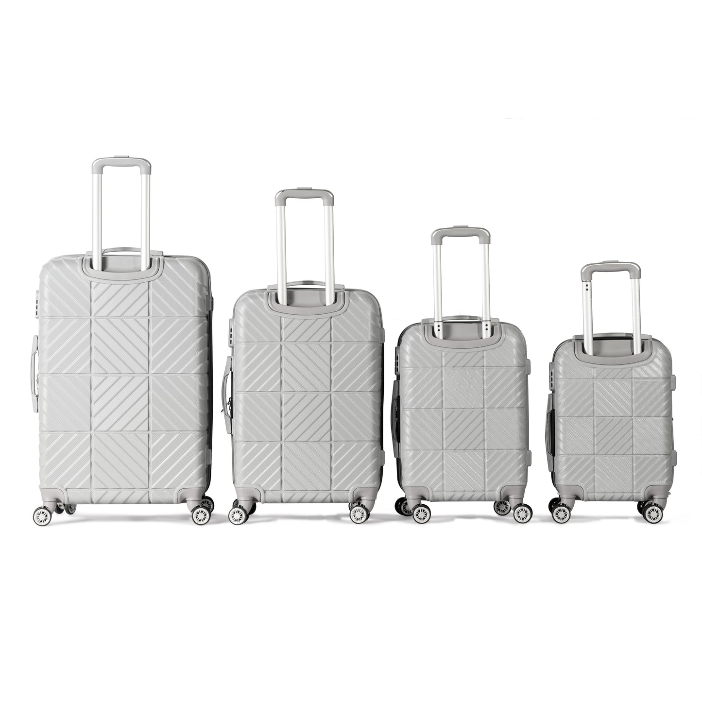PETRA -Complete Luggage Set 4 Piece -ABS(Silver)