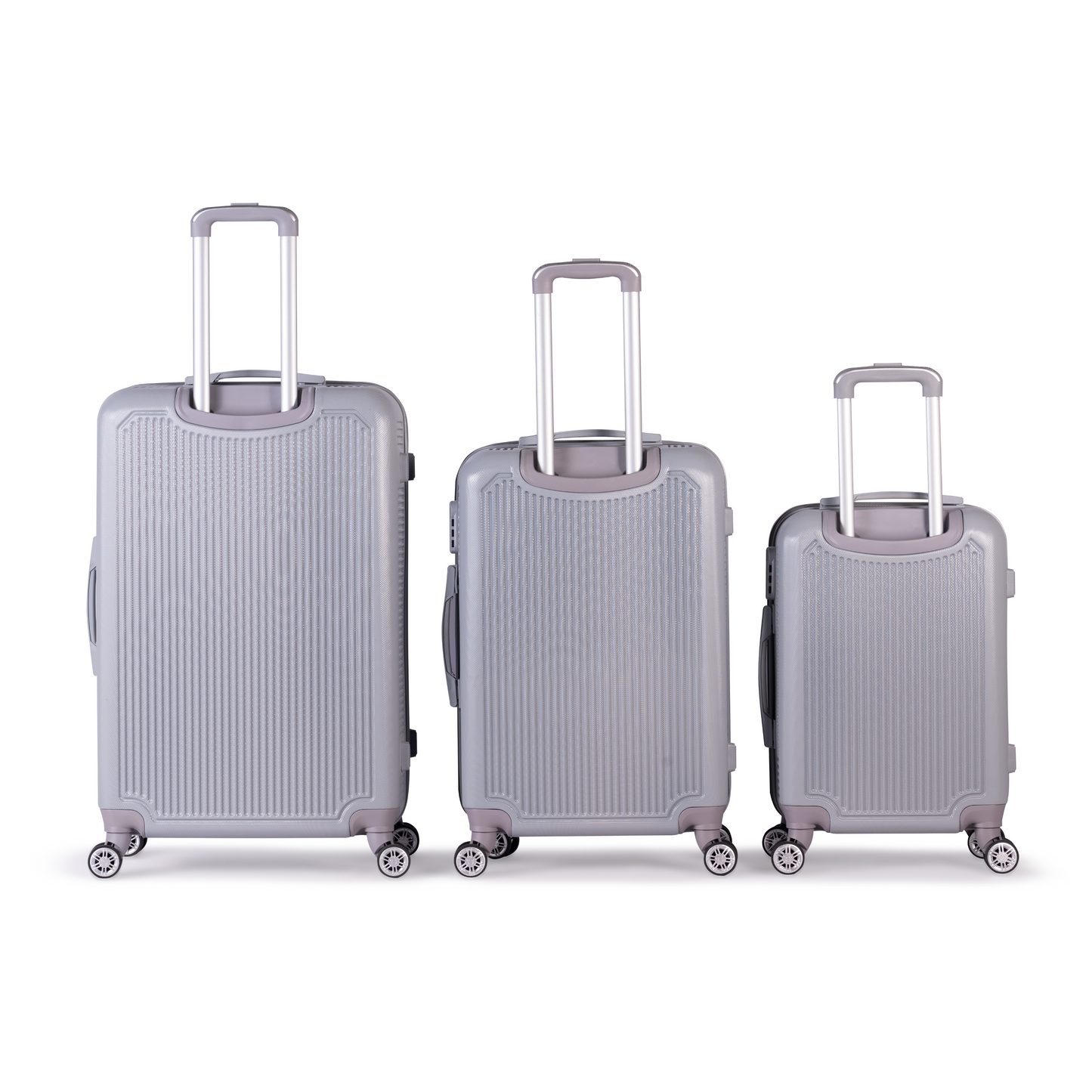 ALCTRAZ -Complete Luggage Set 3 Piece -ABS(Silver)