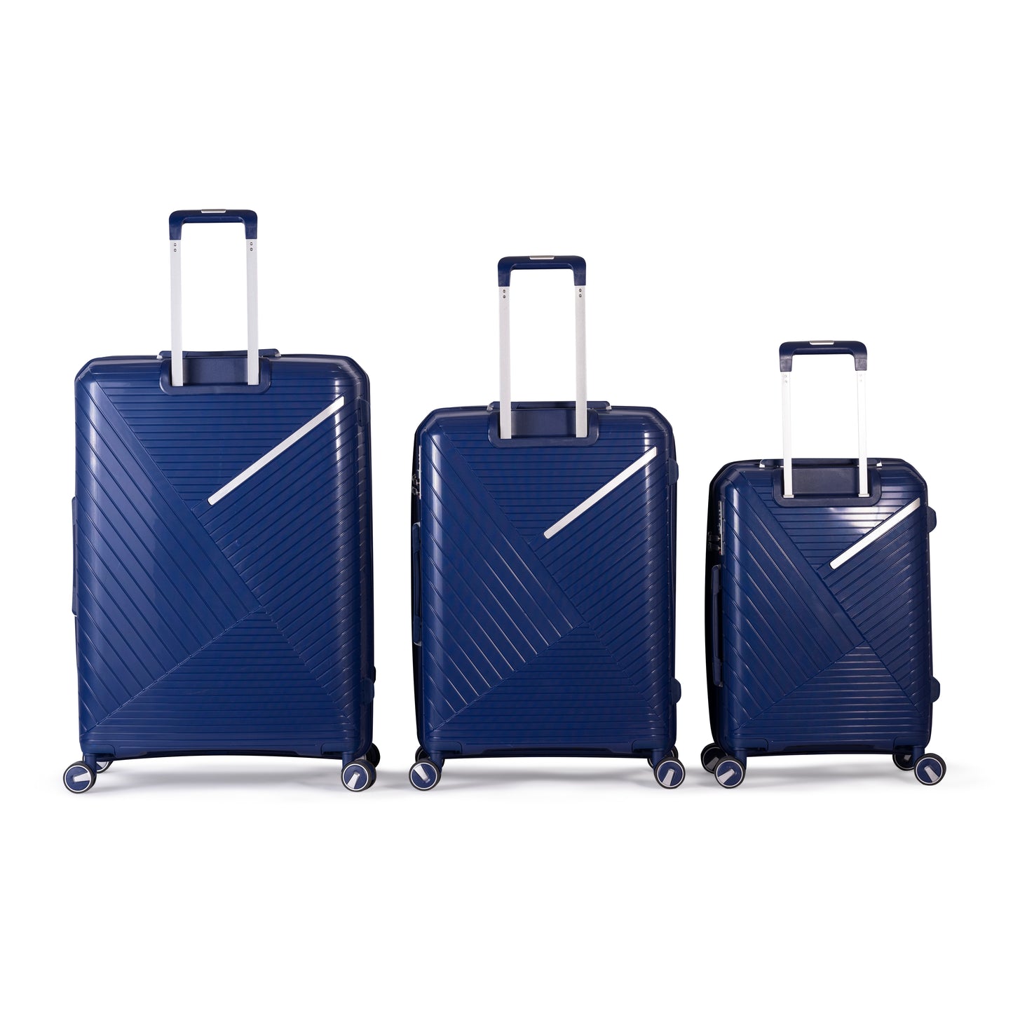 PYRAMID - Comlpete Luggage Set 3 Piece -UNBREAKABLE PP(Blue)