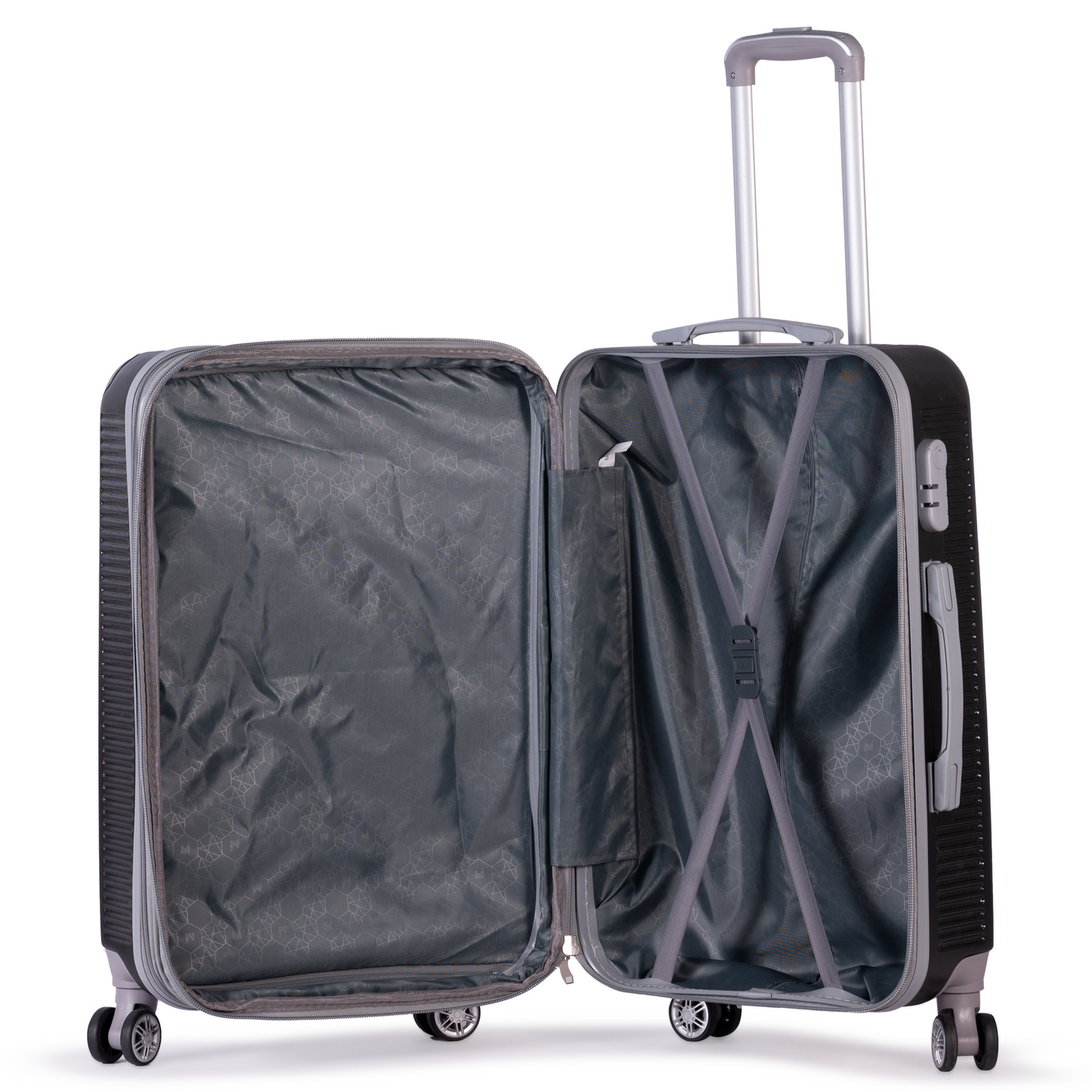 ALCTRAZ -Complete Luggage Set 3 Piece -ABS(Black)