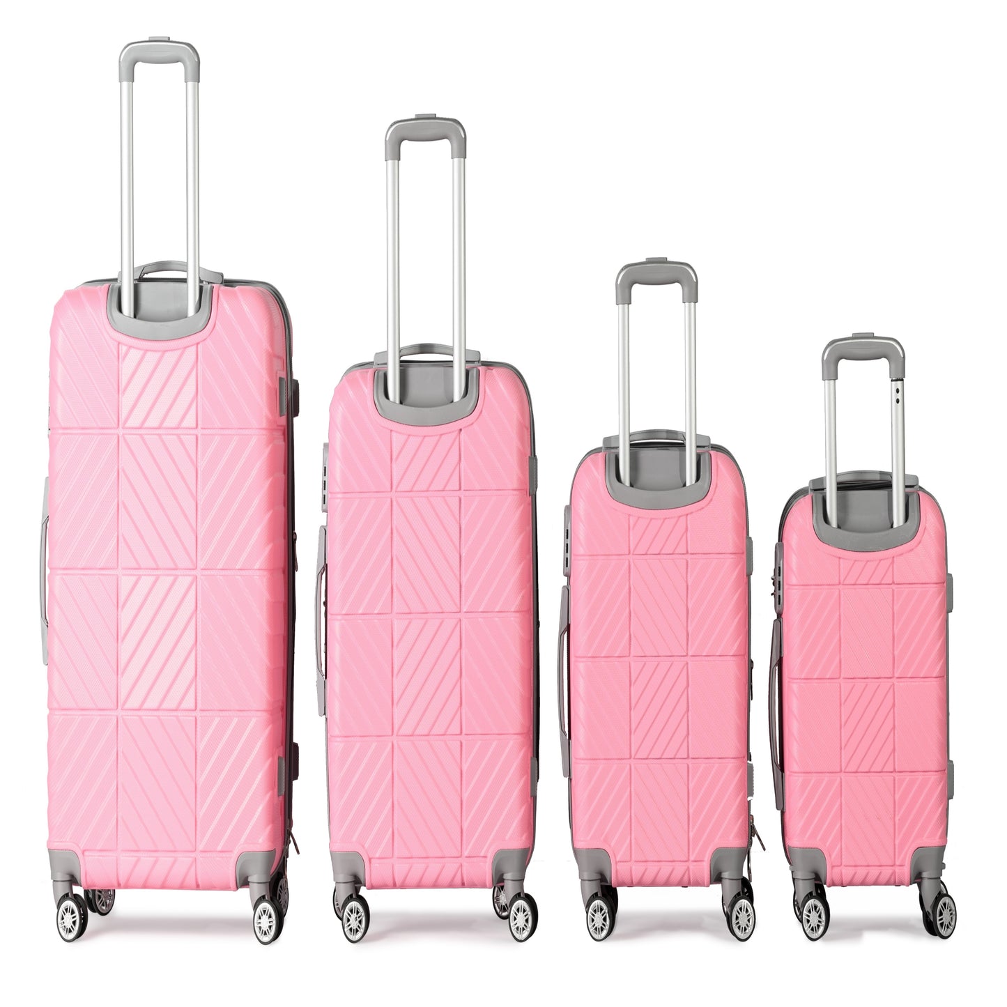 PETRA -Complete Luggage Set 4 Piece -ABS(Pink)