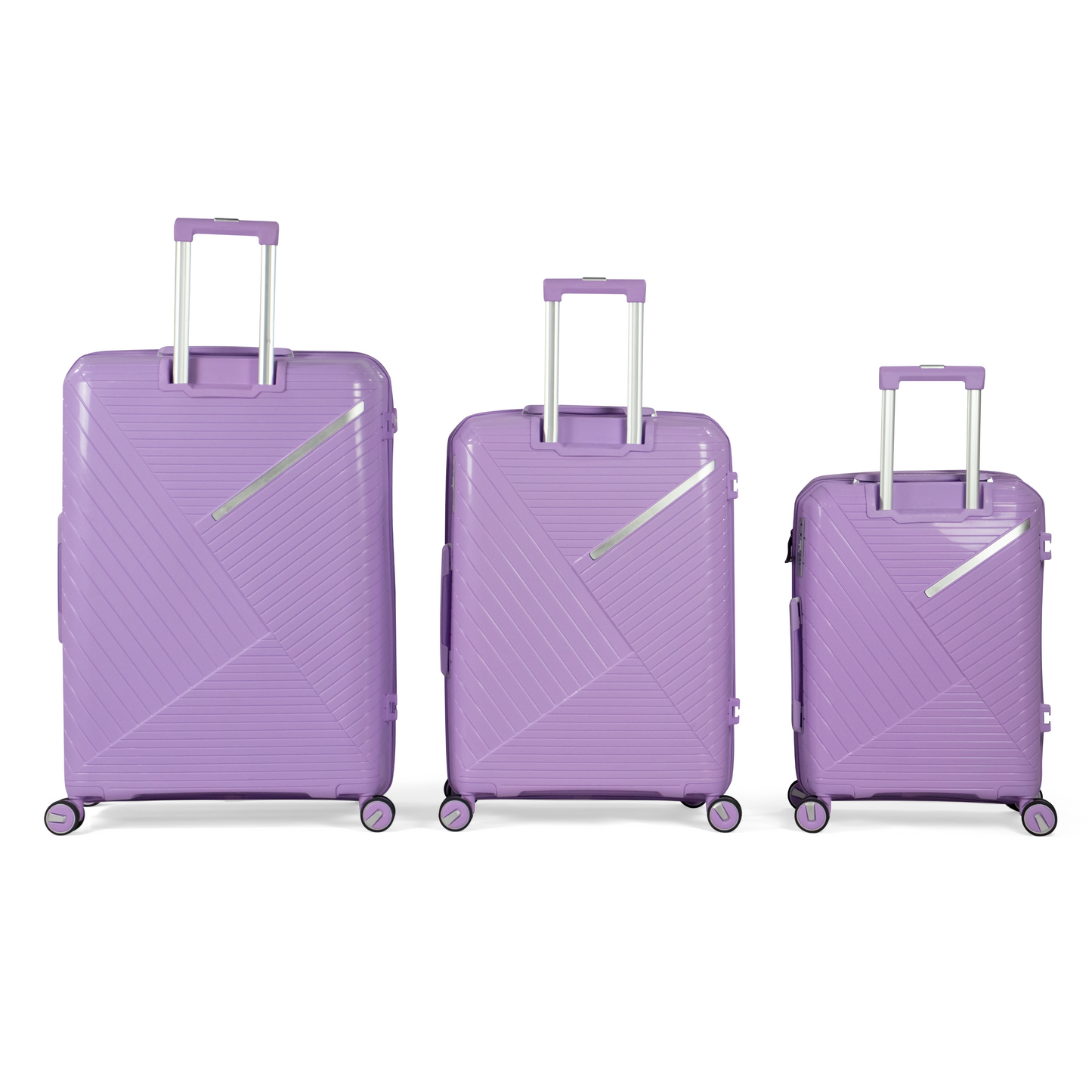 PYRAMID - Comlpete Luggage Set 3 Piece -UNBREAKABLE PP(purple)