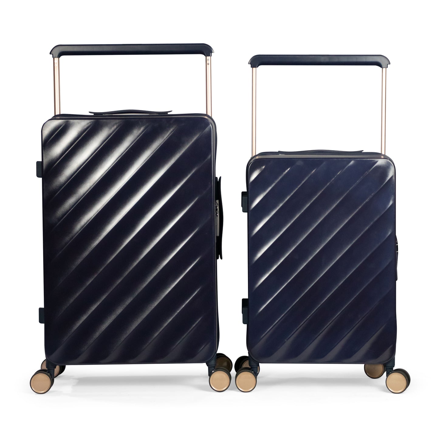 HAVANA -Wide Trolley Complete Luggage Set 2 Pieces - PC (Navy Blue)