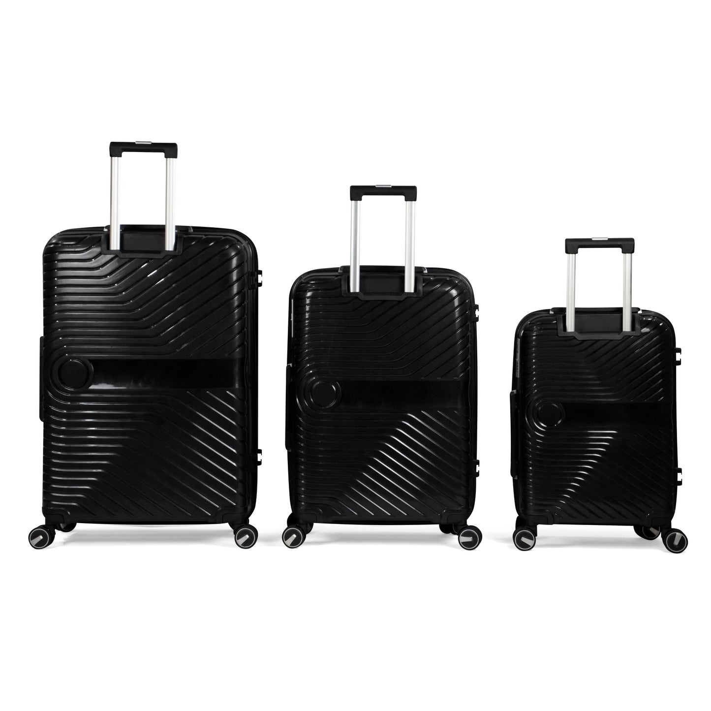 TAJ- Comlpete Luggage Set 3 Piece -UNBREAKABLE PP(Black)