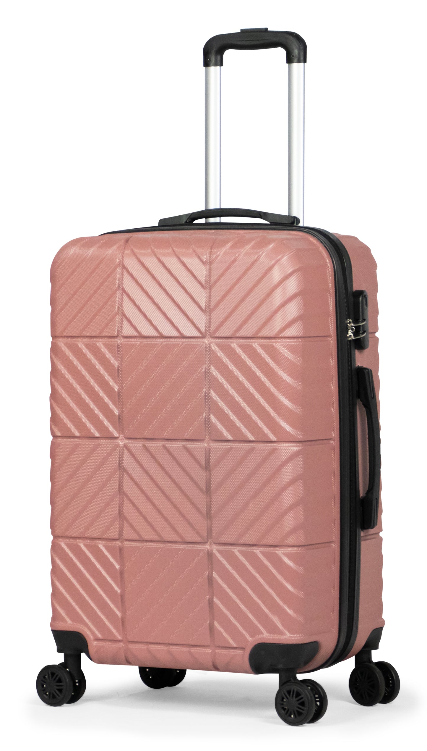 RUM -Complete Luggage Set 3 Piece -ABS (Rose gold)