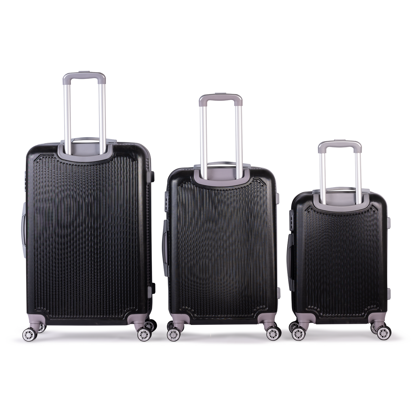 ALCTRAZ -Complete Luggage Set 3 Piece -ABS(Black)