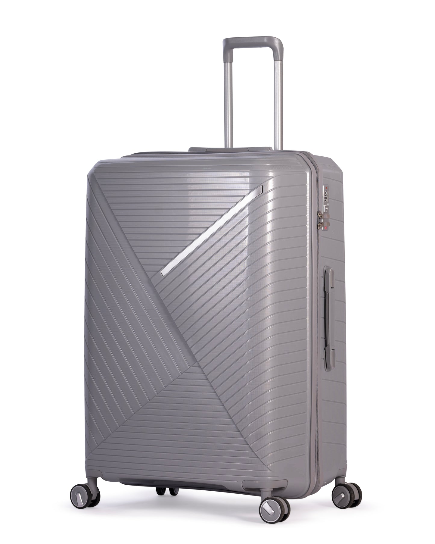PYRAMID - Comlpete Luggage Set 3 Piece -UNBREAKABLE PP(Silver)
