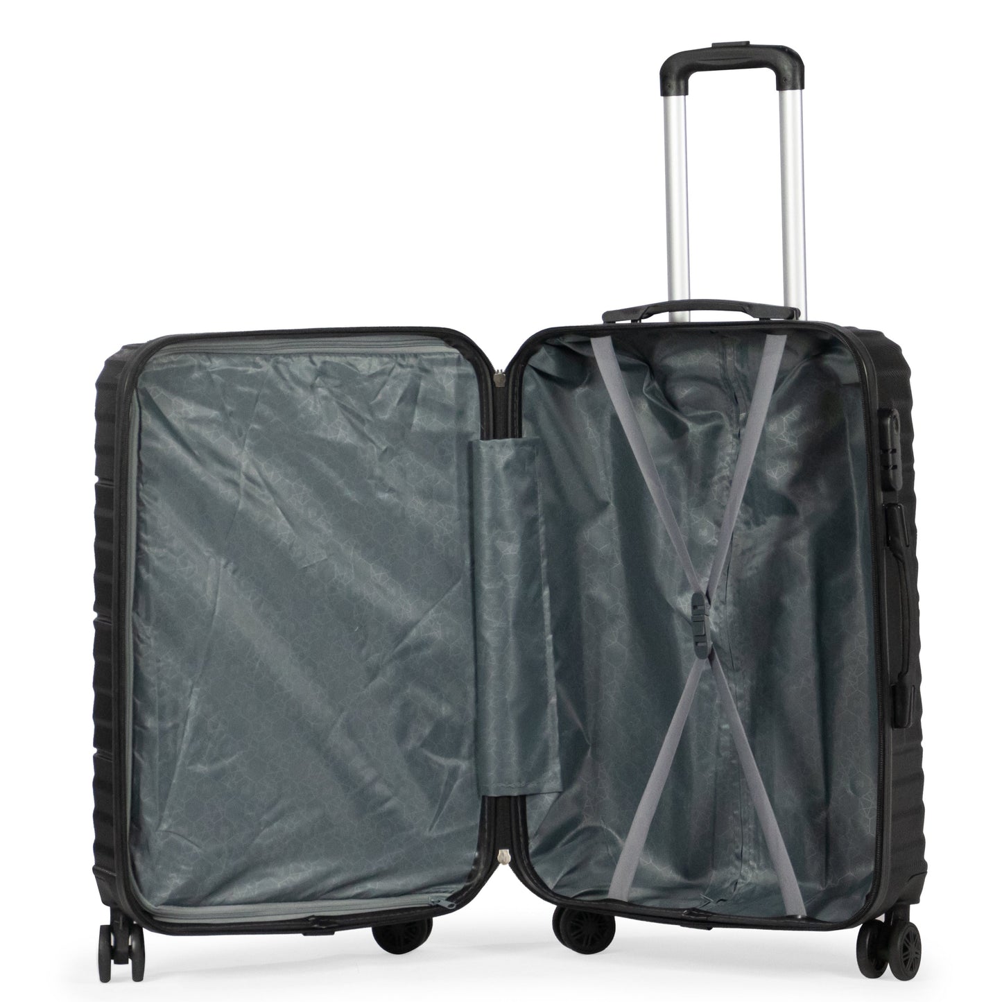 RUM -Complete Luggage Set 3 Piece -ABS (Black)