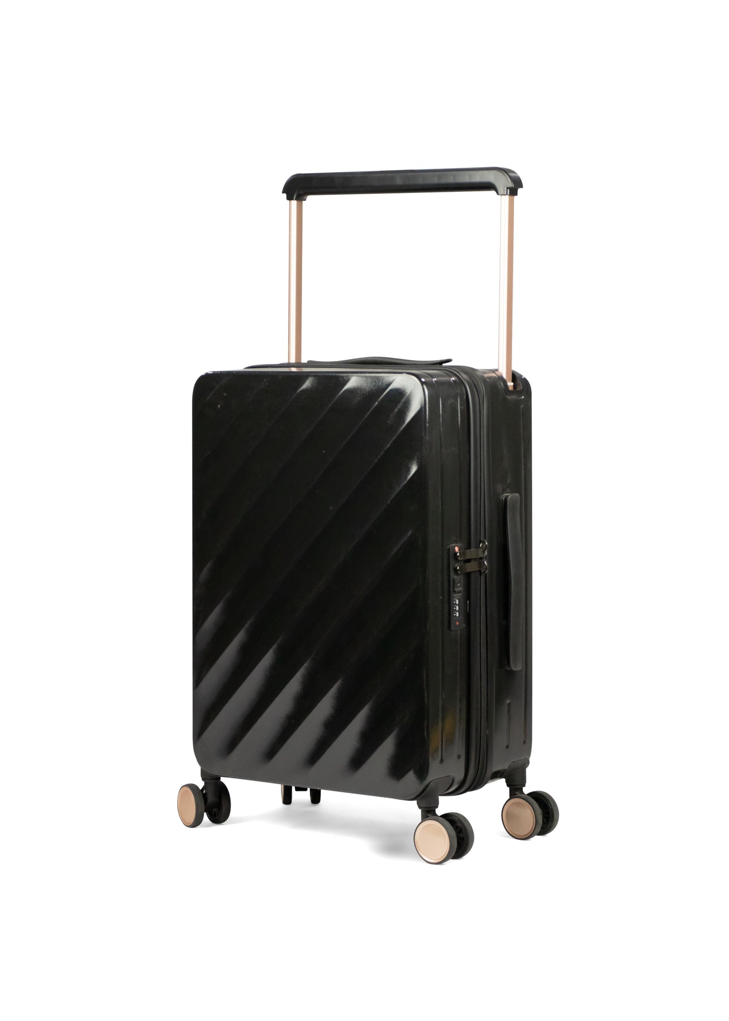 HAVANA -Wide Trolley Complete Luggage Set 2 Pieces - PC (Black)