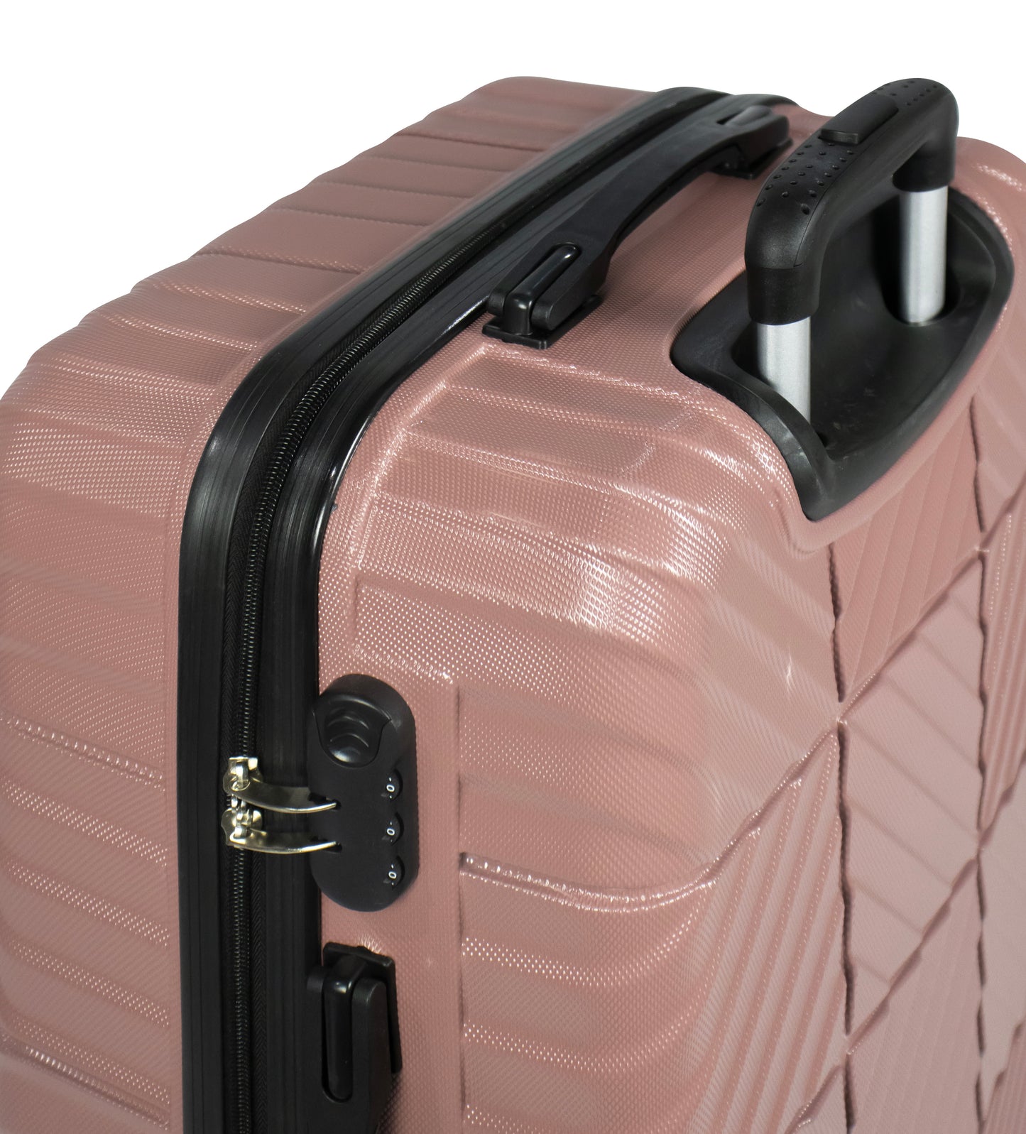 RUM -Complete Luggage Set 3 Piece -ABS (Rose gold)
