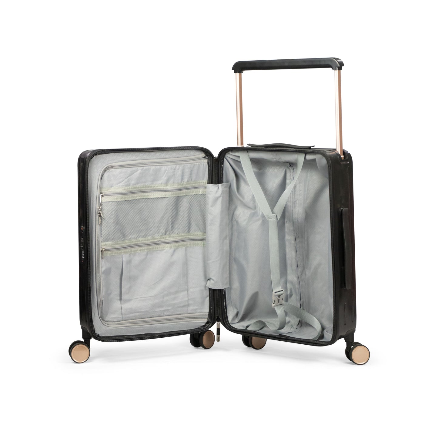 HAVANA -Wide Trolley Complete Luggage Set 2 Pieces - PC (Black)
