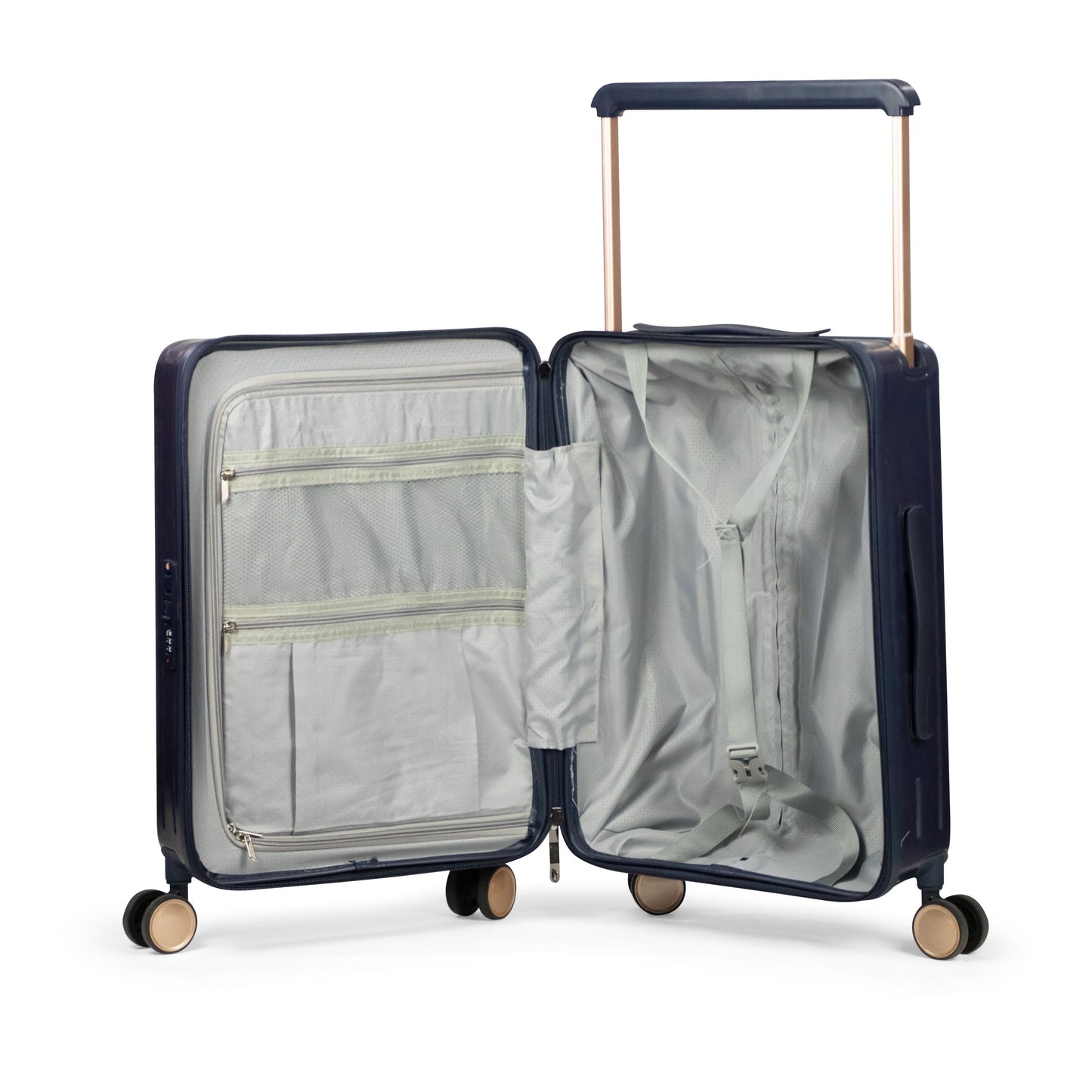 HAVANA -Wide Trolley Complete Luggage Set 2 Pieces - PC (Navy Blue)
