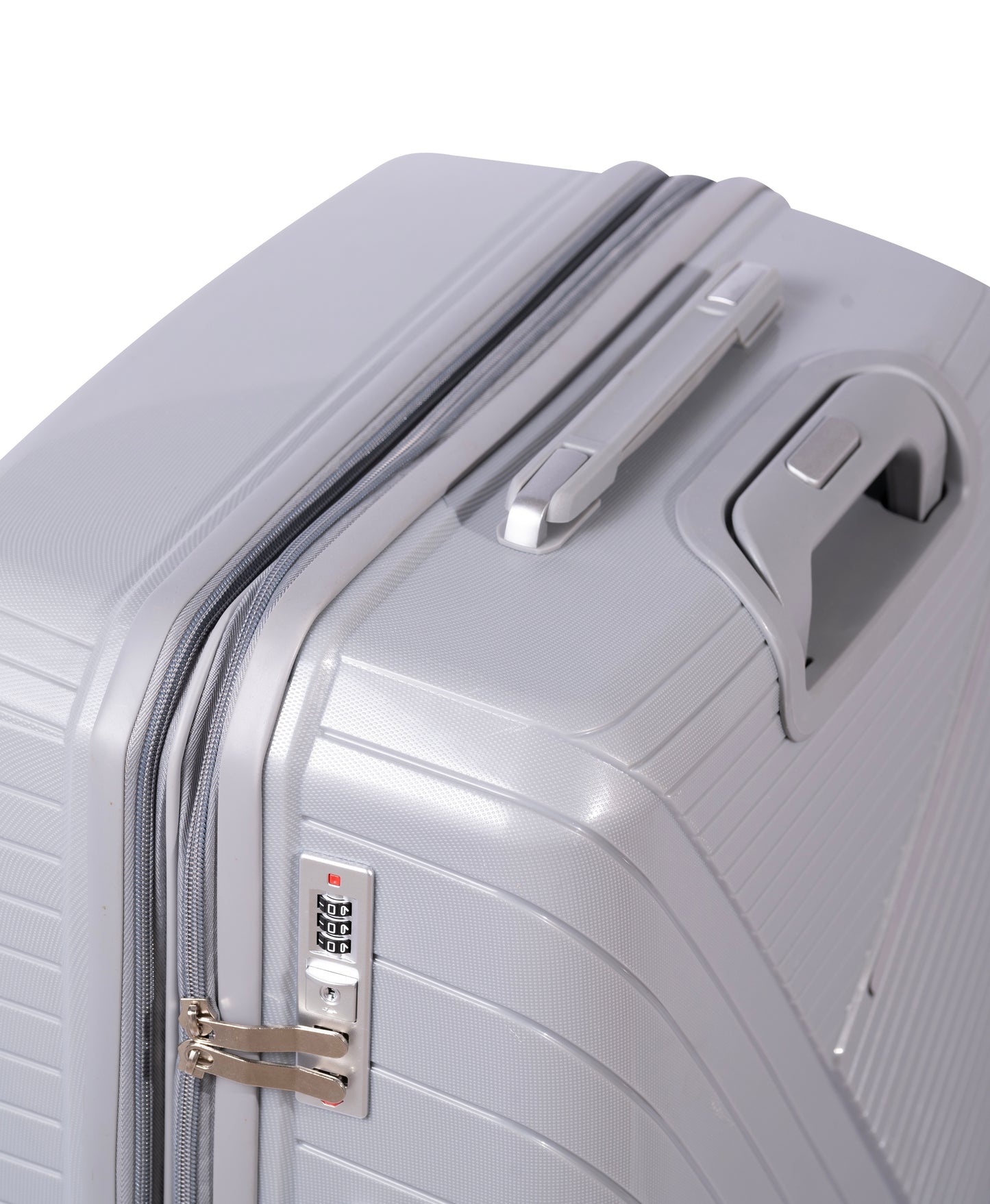 PYRAMID - Comlpete Luggage Set 3 Piece -UNBREAKABLE PP(Silver)
