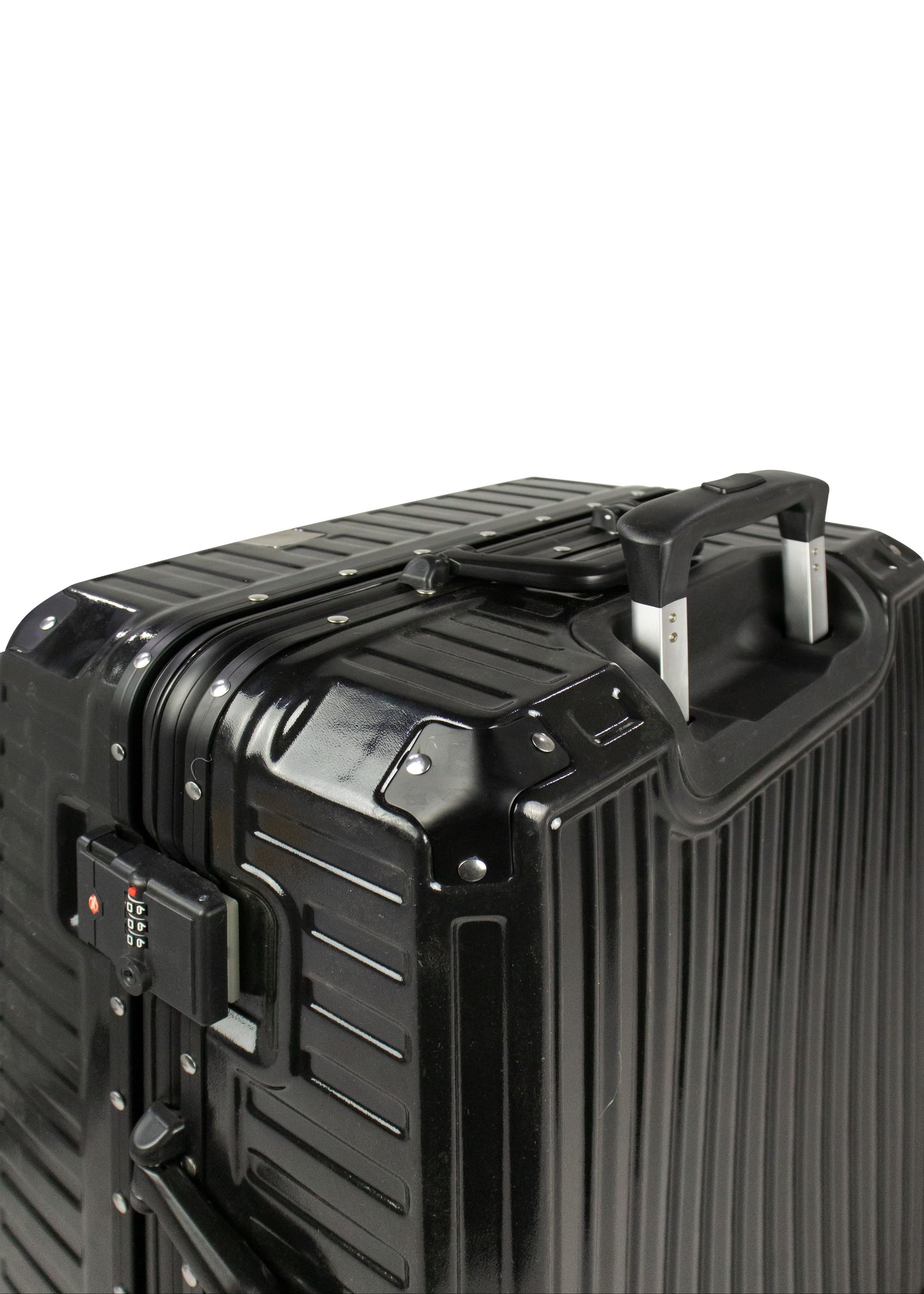 TEMPLE -PREMIUM ALUMINIUM FRAME Complete Luggage Set 3 Piece -PC(Black)