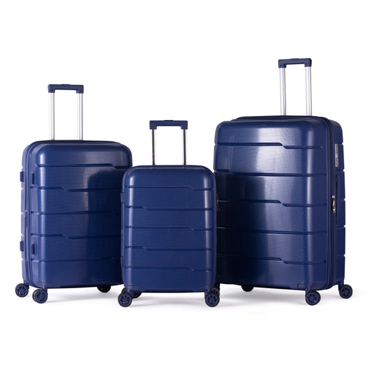 KILIMANJARO - Complete Luggage Set 3 Piece -UNBREAKABLE PP(Blue)