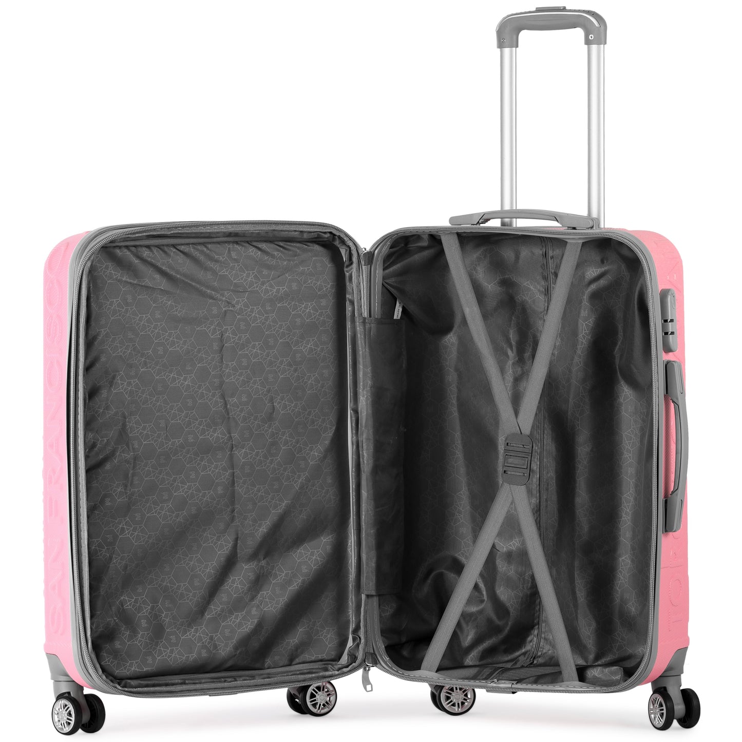 RIO -Complete Luggage Set 3 Piece -ABS(Pink)