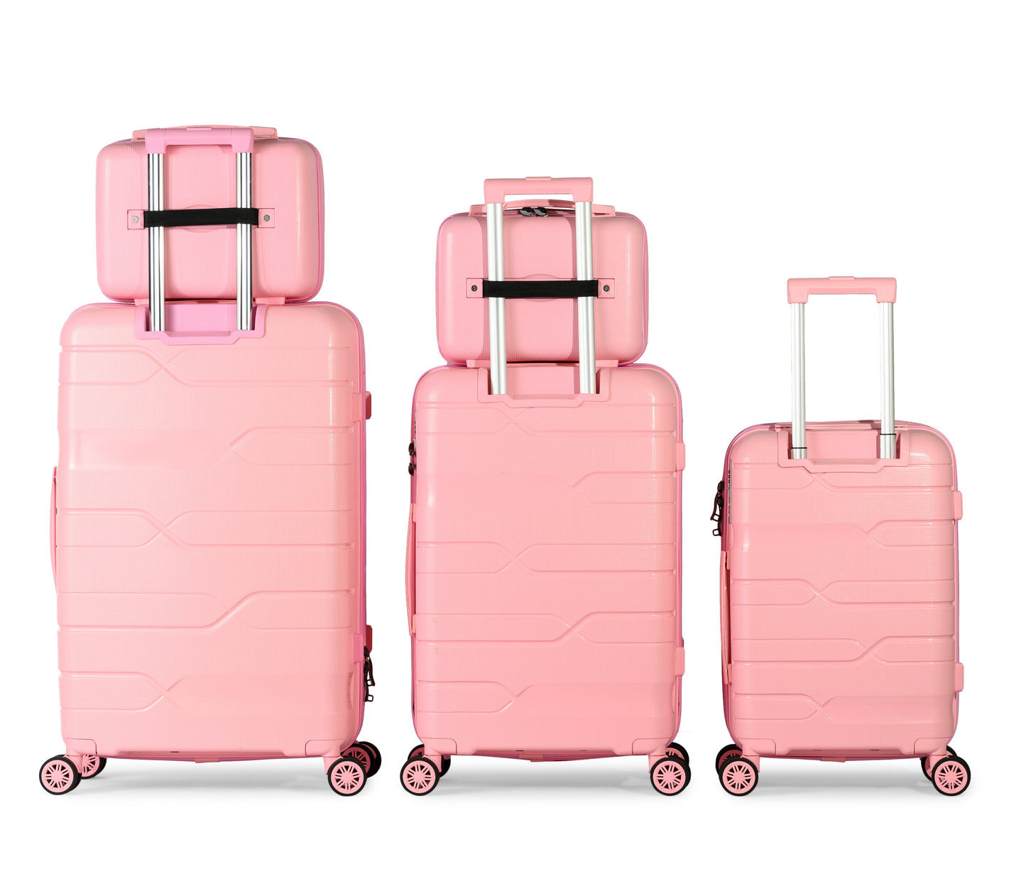 SPHINX - Complete Luggage Set 5 Piece -UNBREAKABLE PP(Pink)