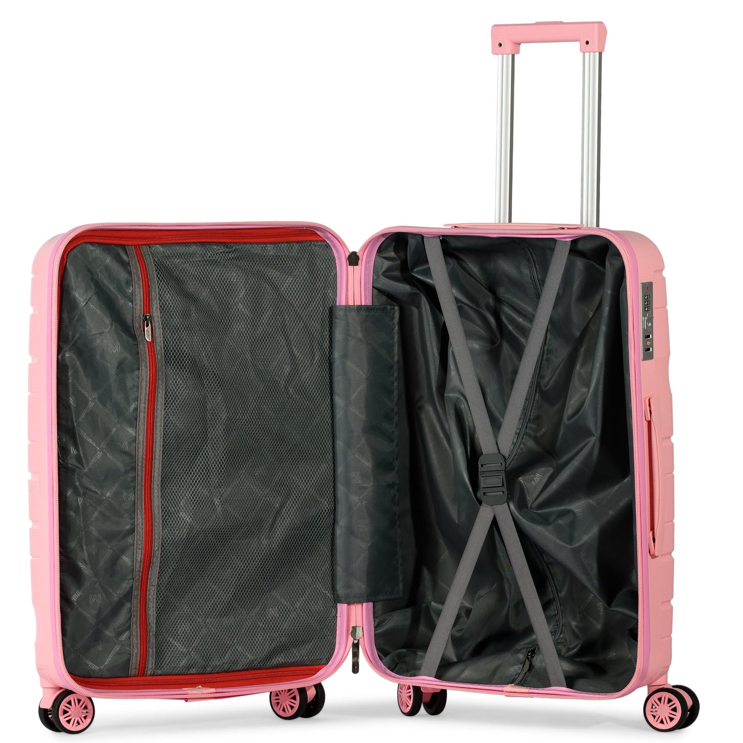 SPHINX - Complete Luggage Set 5 Piece -UNBREAKABLE PP(Pink)