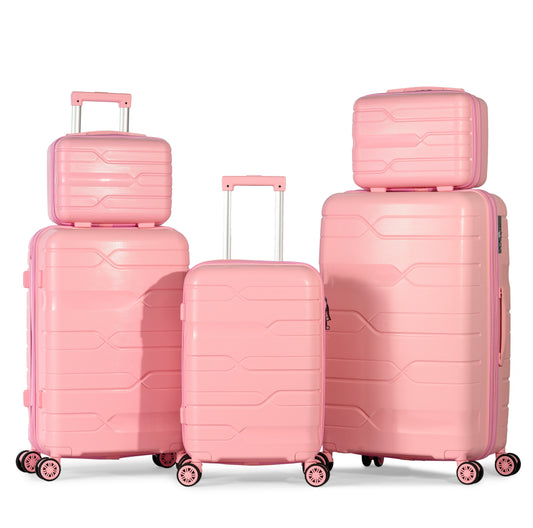 SPHINX - Complete Luggage Set 5 Piece -UNBREAKABLE PP(Pink)