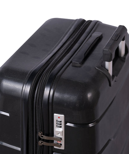 KILIMANJARO - Complete Luggage Set 3 Piece -UNBREAKABLE PP(Black)