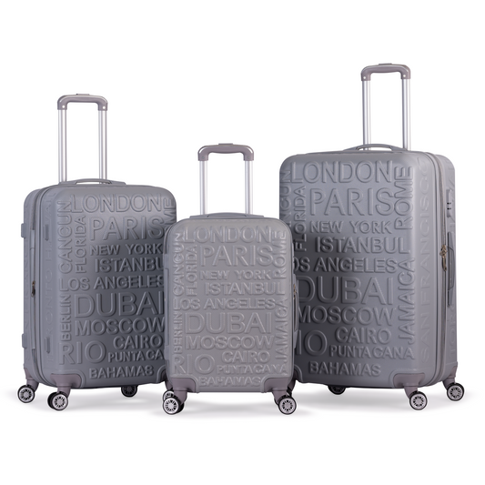 RIO -Complete Luggage Set 3 Piece -ABS(silver)