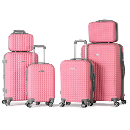 PETRONAS -Complete Luggage Set 6 Piece -ABS(Pink)