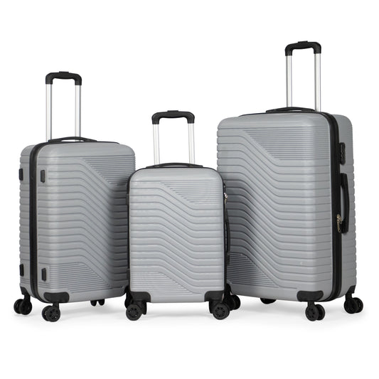 SINTRA -Complete Luggage Set 3 Piece -ABS(Silver)