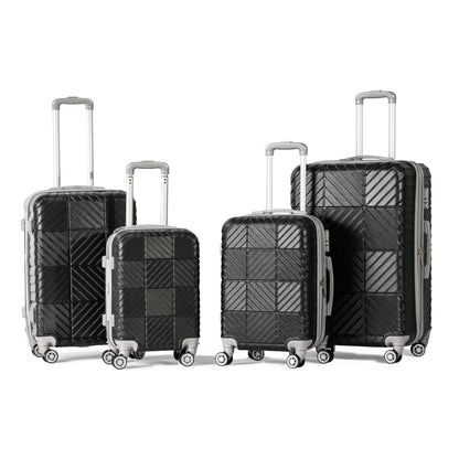 PETRA -Complete Luggage Set 4 Piece -ABS(Black)
