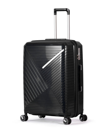 PYRAMID - Comlpete Luggage Set 3 Piece -UNBREAKABLE PP(Black)
