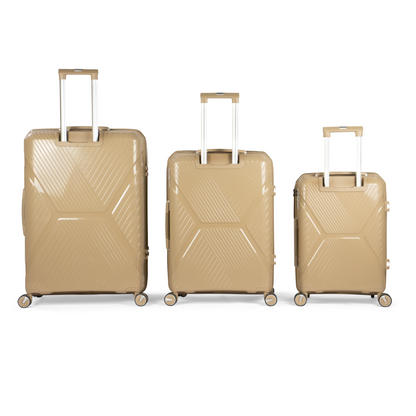 SAMARKAND - Comlpete Luggage Set 3 Piece -UNBREAKABLE PP(Beige)