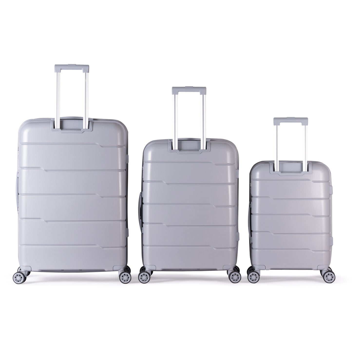 KILIMANJARO - Complete Luggage Set 3 Piece -UNBREAKABLE PP(Silver)