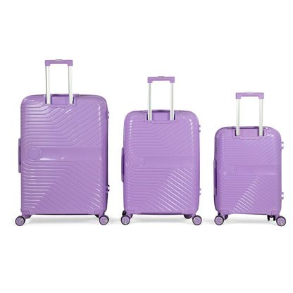 TAJ- Comlpete Luggage Set 3 Piece -UNBREAKABLE PP(purple)
