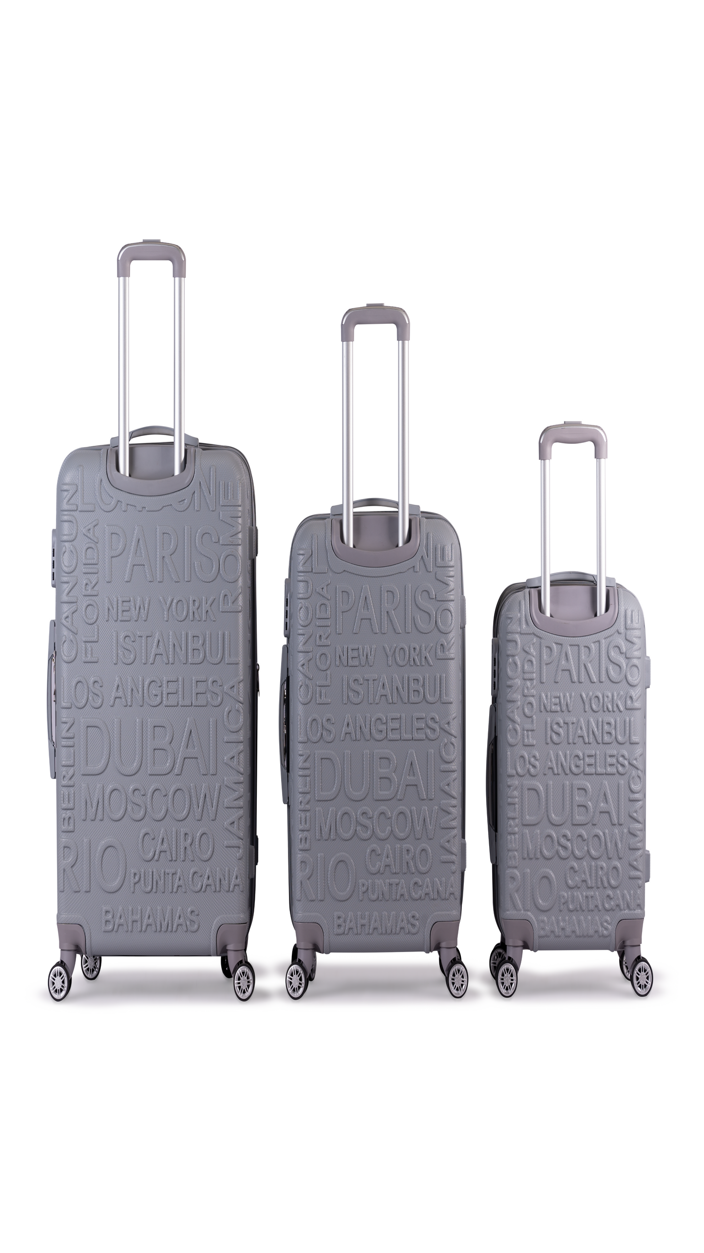 RIO -Complete Luggage Set 3 Piece -ABS(silver)