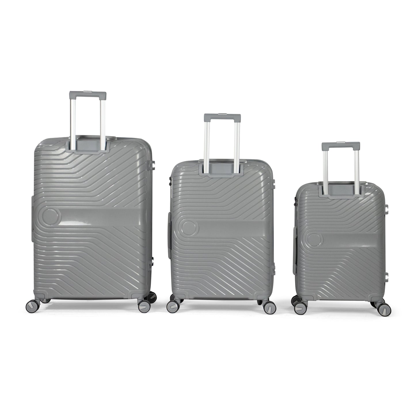 TAJ- Comlpete Luggage Set 3 Piece -UNBREAKABLE PP(Silver)