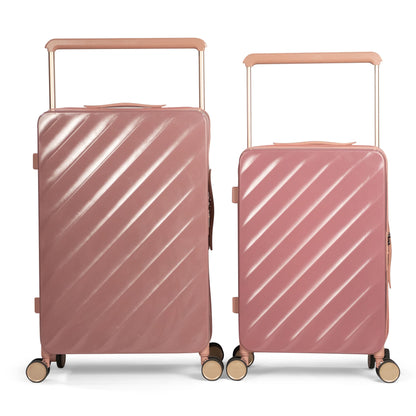 HAVANA -Wide Trolley Complete Luggage Set 2 Pieces - PC(Rose gold)