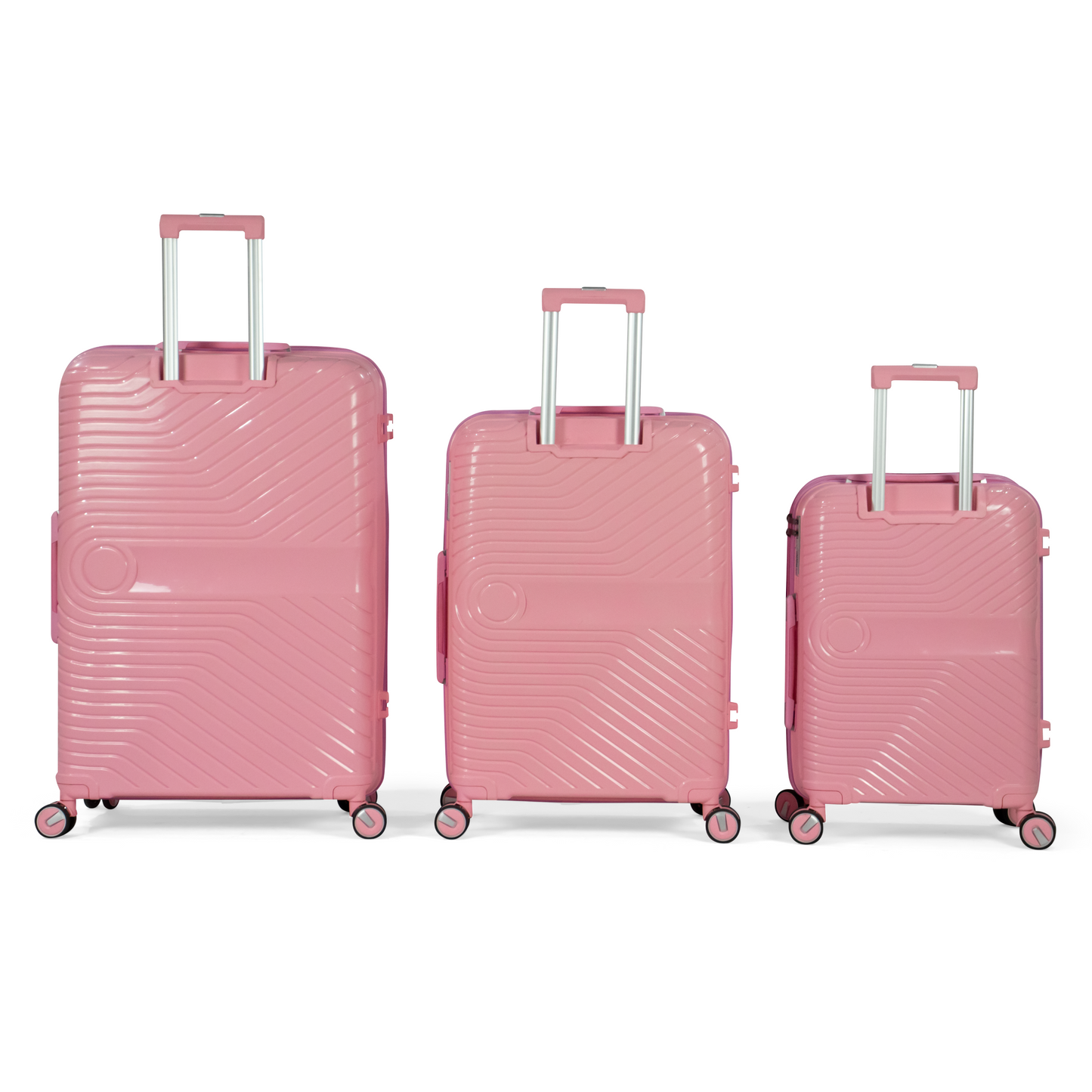 TAJ- Comlpete Luggage Set 3 Piece -UNBREAKABLE PP(Pink)