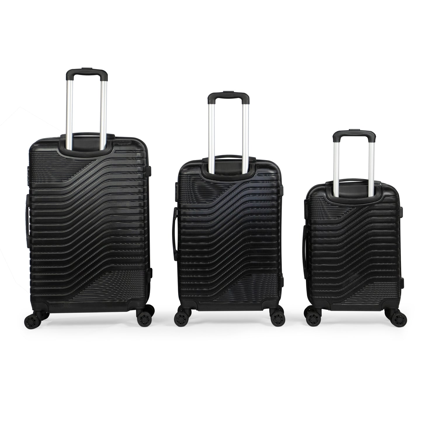 SINTRA -Complete Luggage Set 3 Piece -ABS (Black)