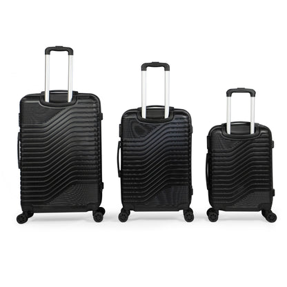 SINTRA -Complete Luggage Set 3 Piece -ABS (Black)