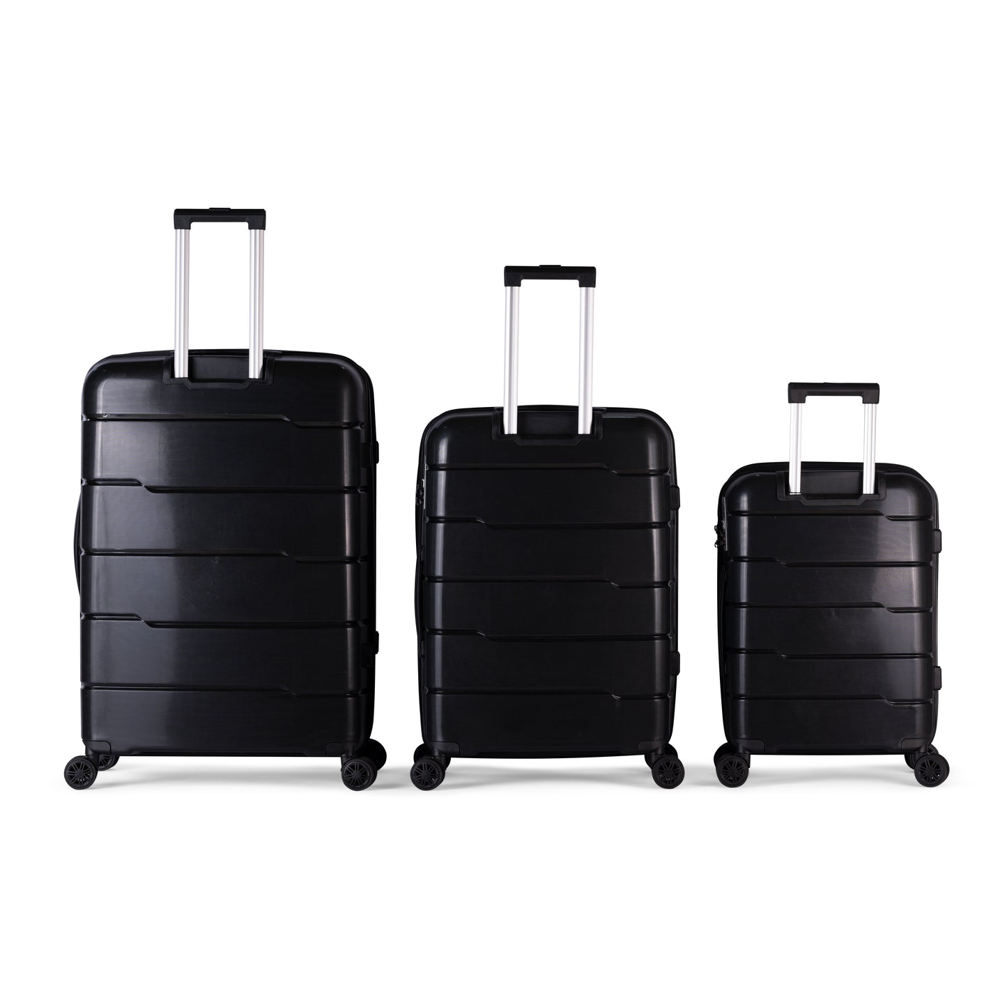 KILIMANJARO - Complete Luggage Set 3 Piece -UNBREAKABLE PP(Black)