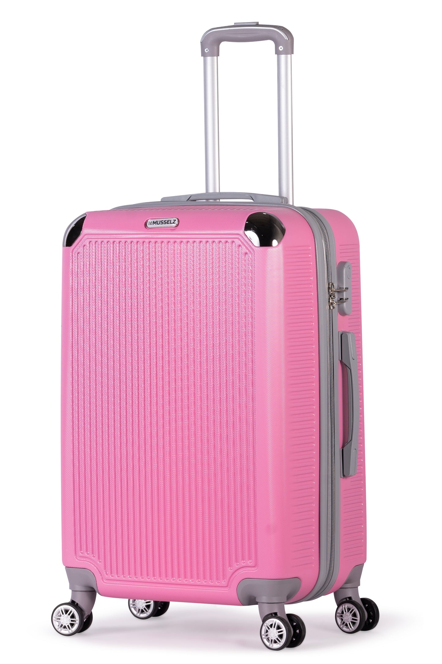 ALCTRAZ -Complete Luggage Set 3 Piece - ABS(pink)