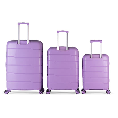 KILIMANJARO - Complete Luggage Set 3 Piece -UNBREAKABLE PP(Purple)