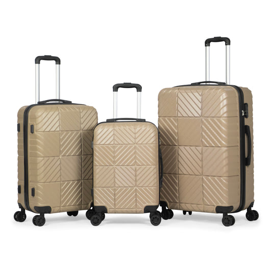 RUM -Complete Luggage Set 3 Piece -ABS (Gold)