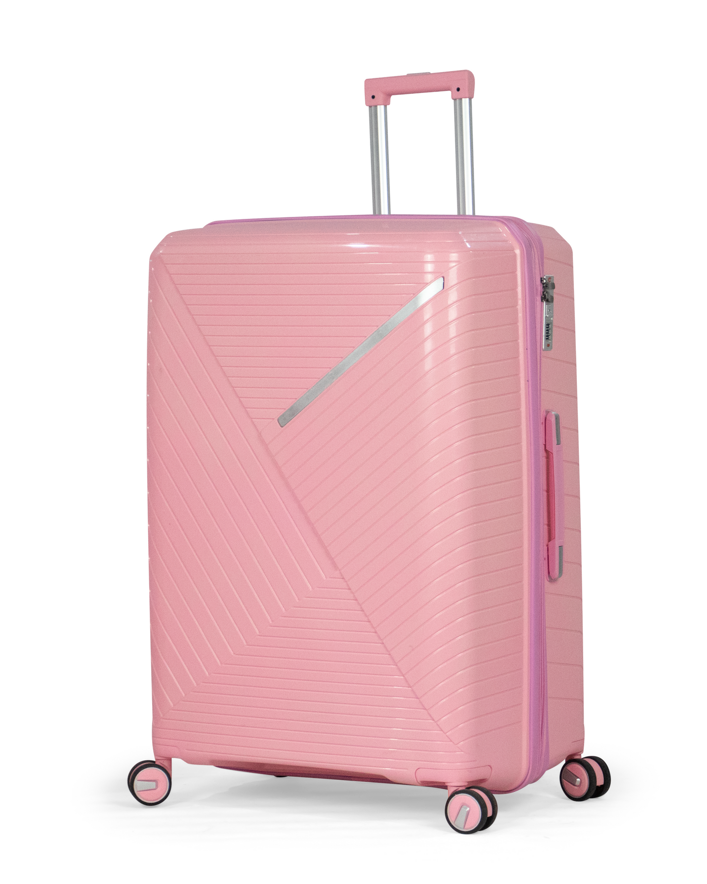 PYRAMID - Comlpete Luggage Set 3 Piece -UNBREAKABLE PP(Pink)