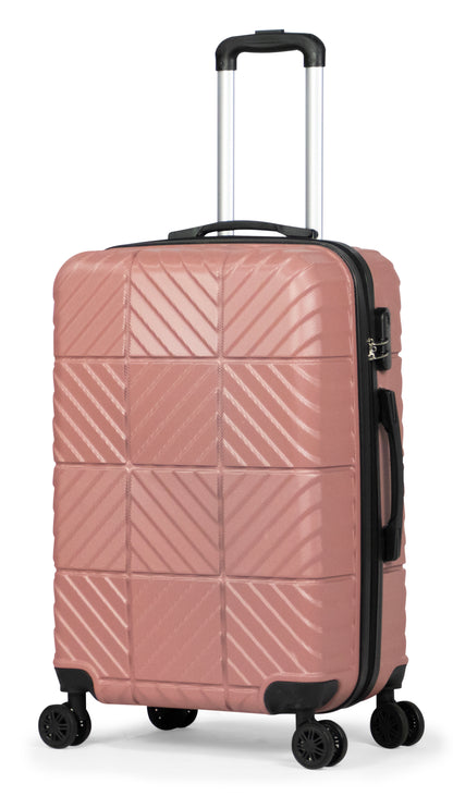 RUM -Complete Luggage Set 3 Piece -ABS (Rose gold)