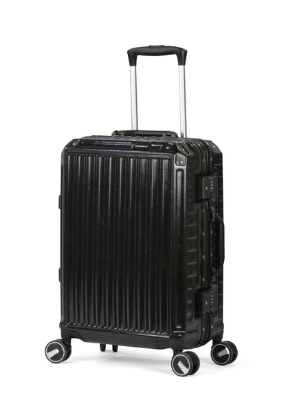 TEMPLE -PREMIUM ALUMINIUM FRAME Complete Luggage Set 3 Piece -PC(Black)