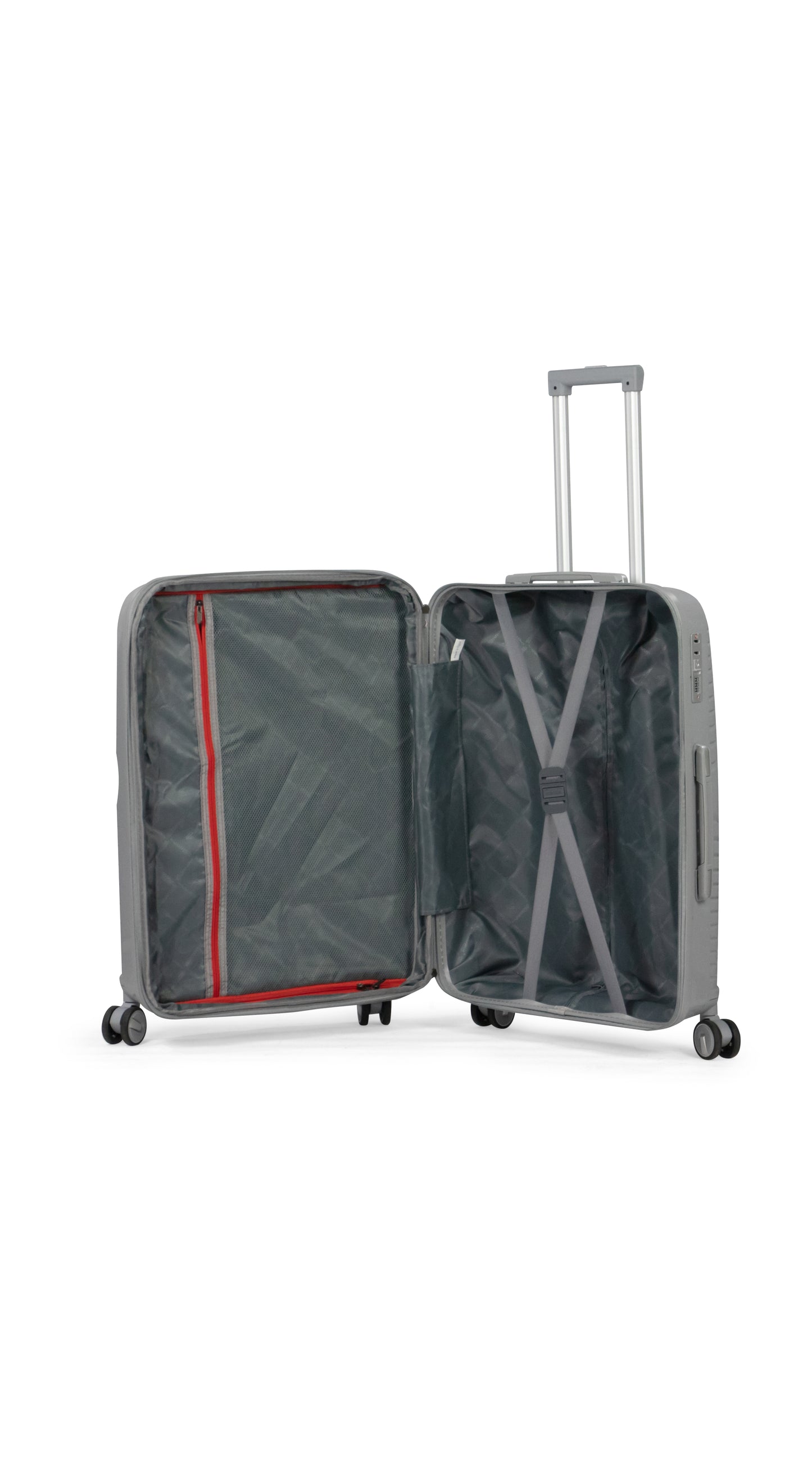 TAJ- Comlpete Luggage Set 3 Piece -UNBREAKABLE PP(Silver)