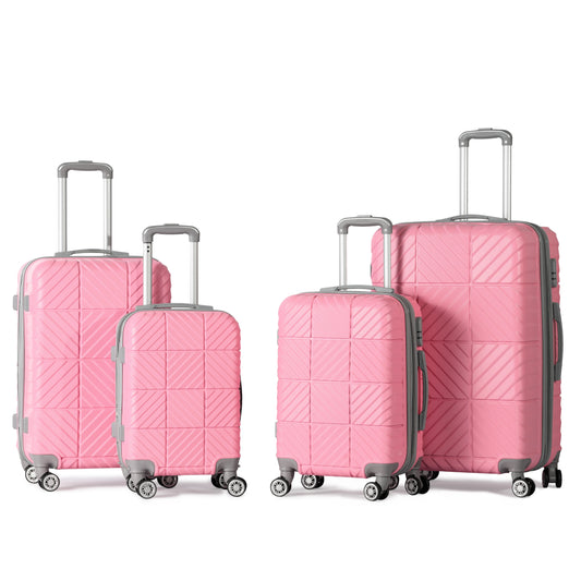 PETRA -Complete Luggage Set 4 Piece -ABS(Pink)