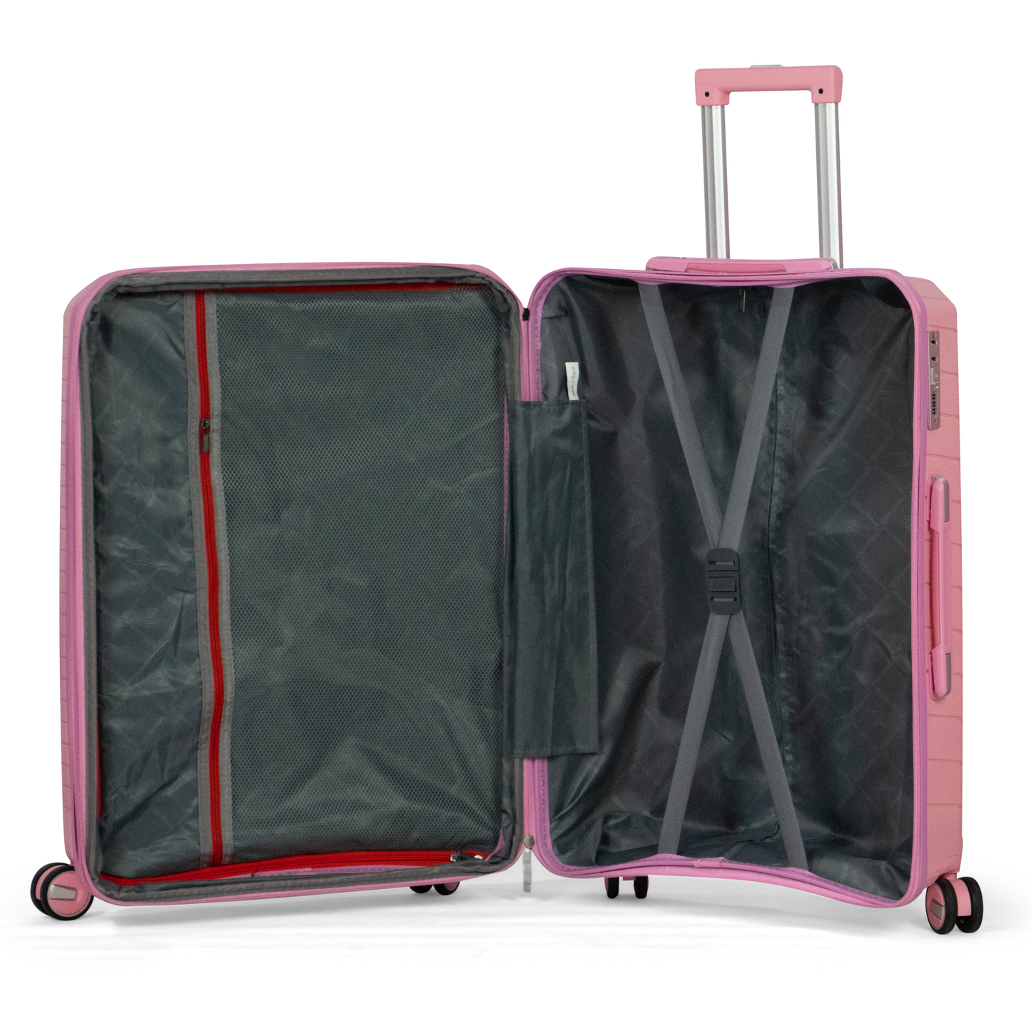 PYRAMID UNBREAKABLE Luggage - with spinner wheels - 60 cm (Small-pink)